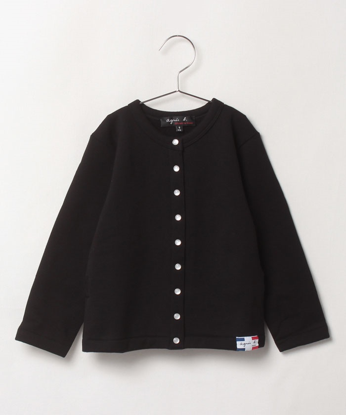 M001 E CARDIGAN キッズ カーディガンプレッション [Made in France] ｜agnès b.  ENFANT/LAYETTE（アンファン/レイエット）｜アニエスベー公式オンラインブティック